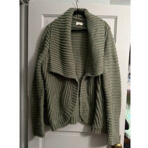 LOU & GREY Olive Green Knit Cardigan XL
